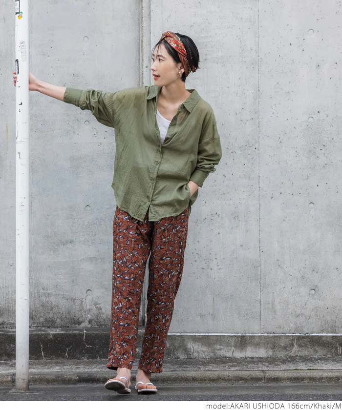 日本 COCA - 輕薄透膚質感長袖襯衫/外套-灰