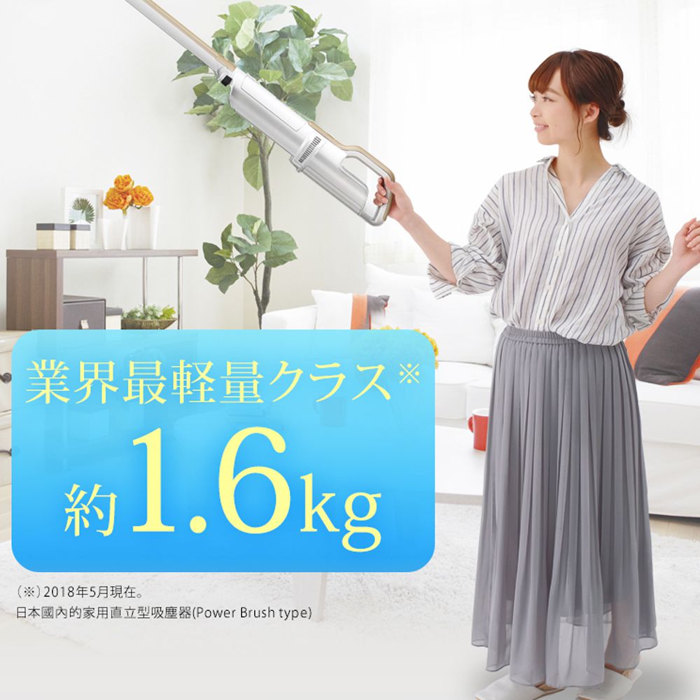 日本 IRIS OHYAMA - 輕鬆掃偵測灰塵無線吸塵器 IC-SLDCP6-金色