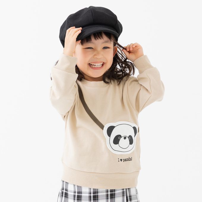 日本 Chil2 - 可愛側口袋裏毛長袖上衣-恐龍-米黃