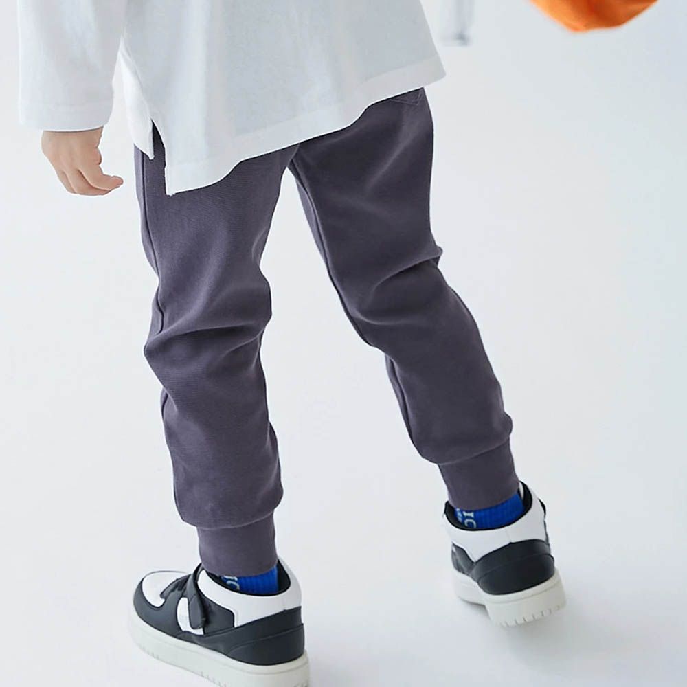 [熱銷定番] 超彈力抗毛球縮口長褲-深紫