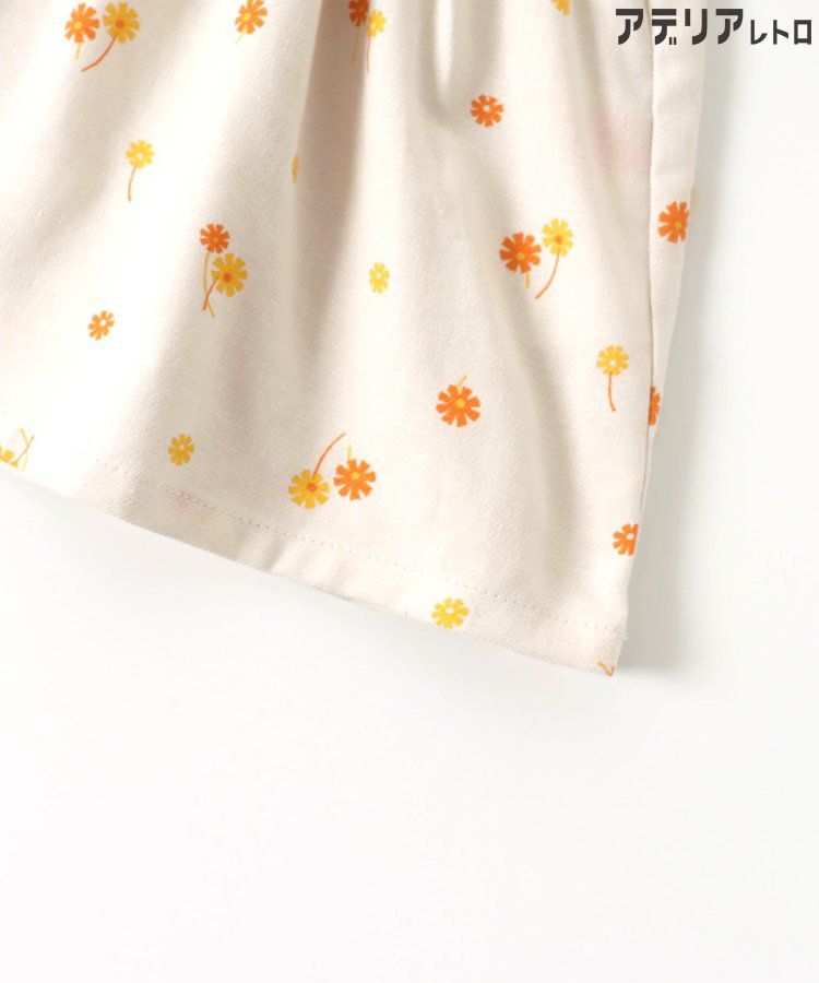 日本 BREEZE - 聯名款 昭和風文藝翻領長袖上衣-蒲公英點點-米白