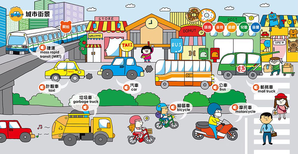 叭！這是什麼交通工具？點讀有聲書-中英台3語+41種交通工具音效+10首兒歌+互動遊戲