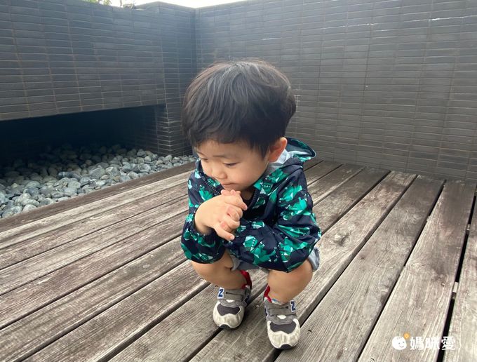 兒童連帽防風外套-星星-藍色