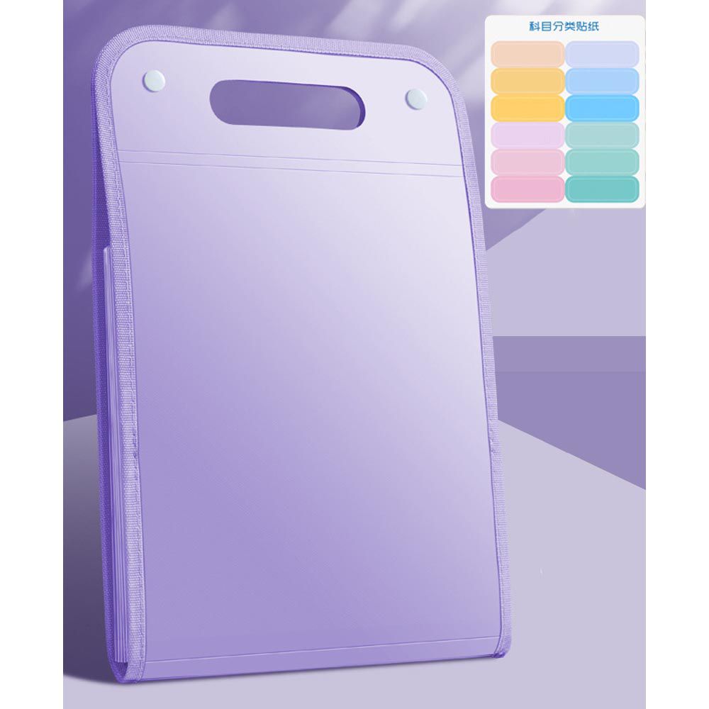 A4文件/考卷/獎狀收納資料夾/風琴夾-一般款-紫色 (37x24cm)