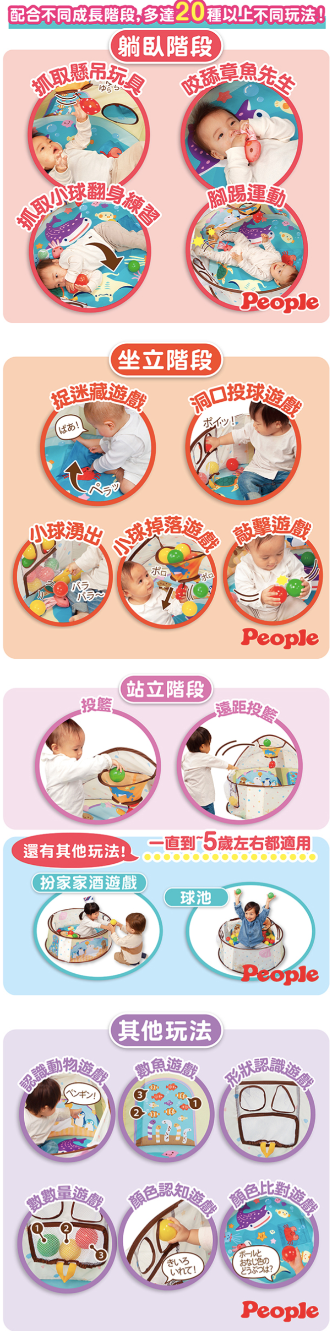 日本350萬寶寶最愛 【日本People七面遊戲機】滿足寶貝探索慾望