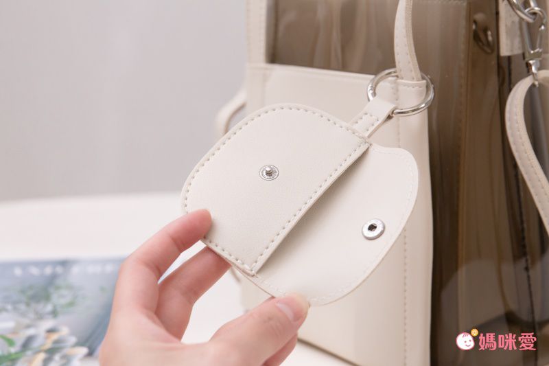 日本服飾代購 - 2way半透明直筒手提包/肩背包/子母包-棕 (24x19x10cm)