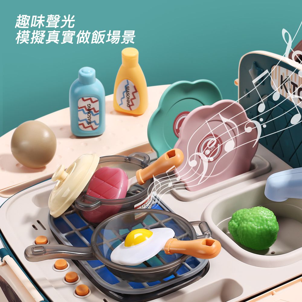 CuteStone - 兒童購物推車與烤肉玩具