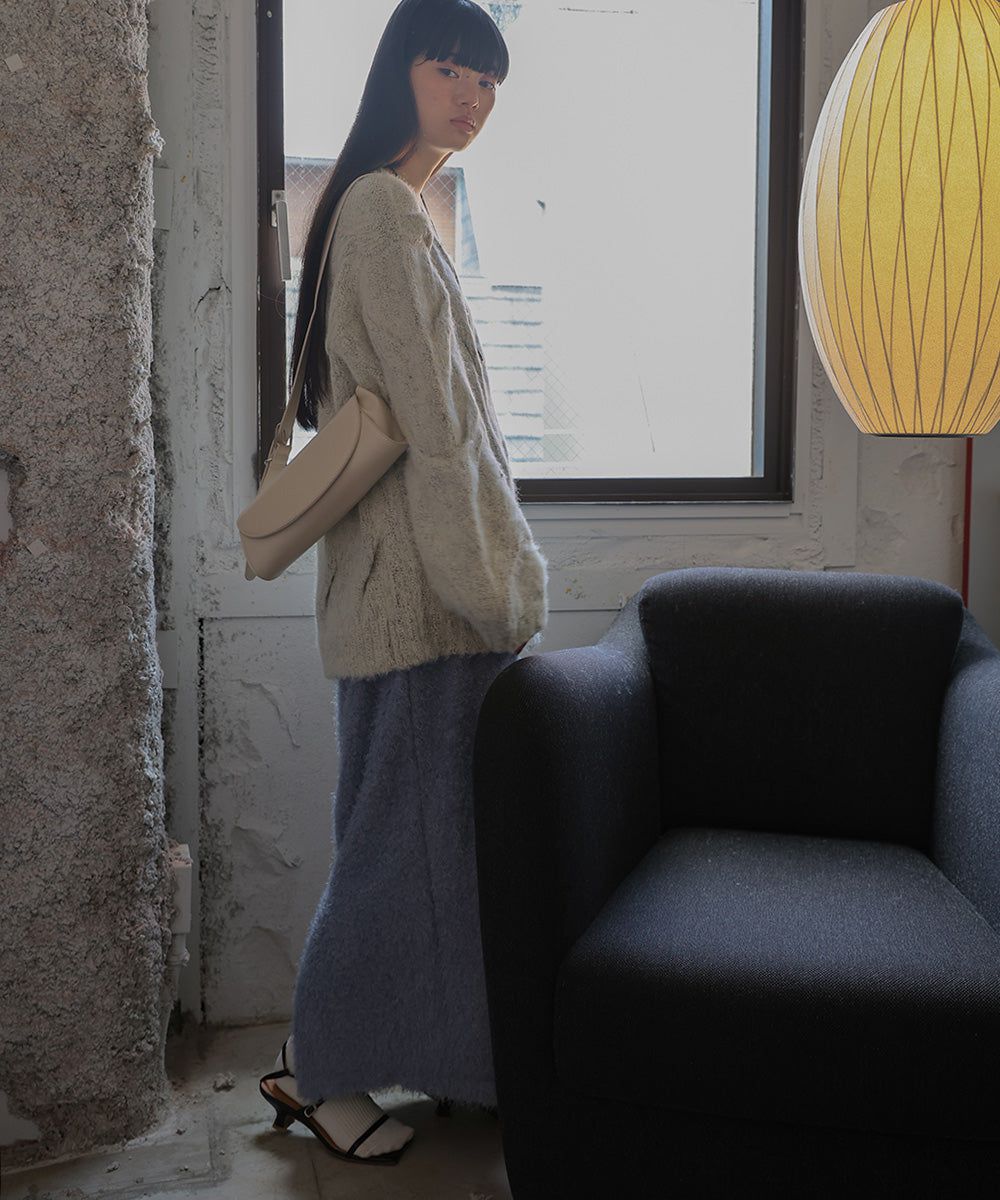 日本 Bab - 簡約皮革法棍小包-黑