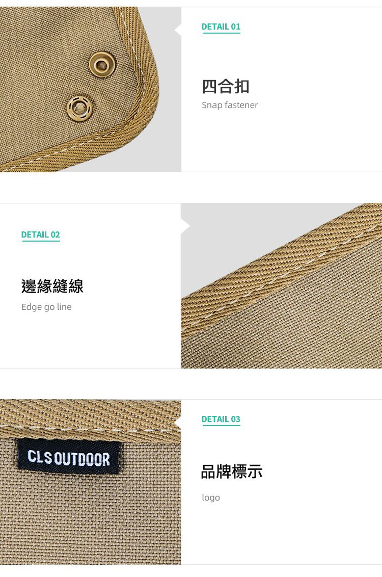 CLS - 便攜式折疊方形收納盤-深咖啡色 (M(17x17x2.5cm))