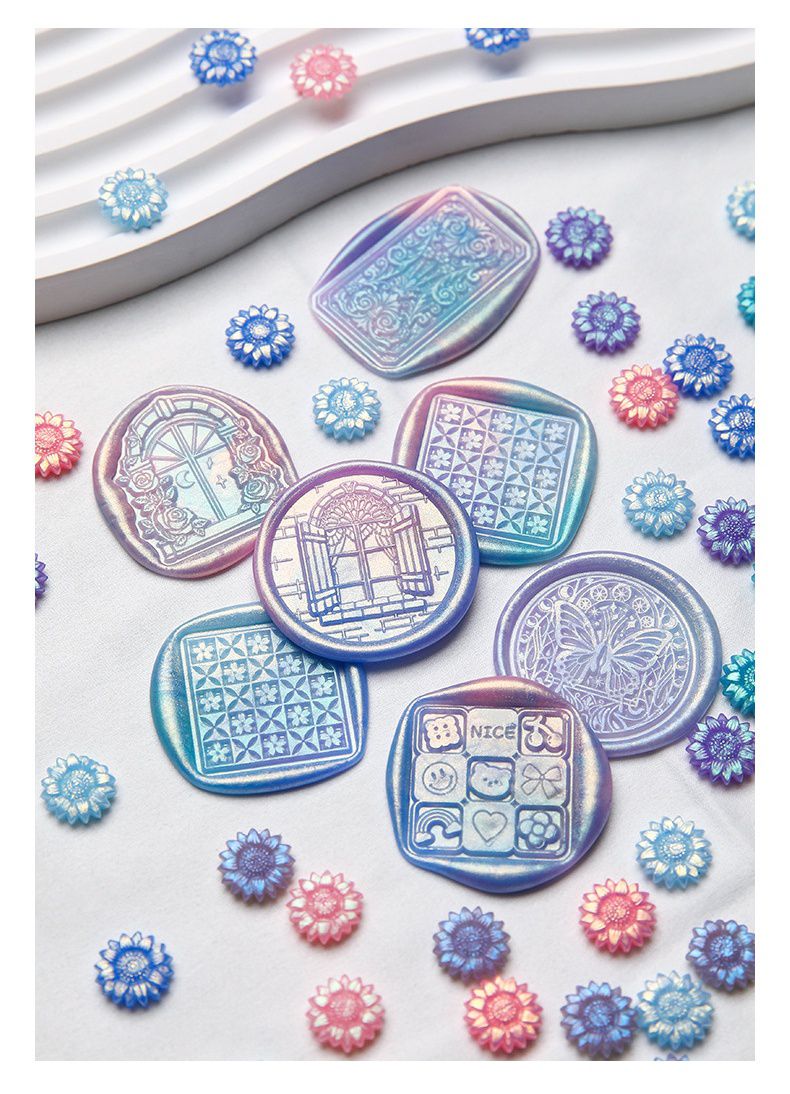 向日葵極光火漆章蠟粒-亮粉