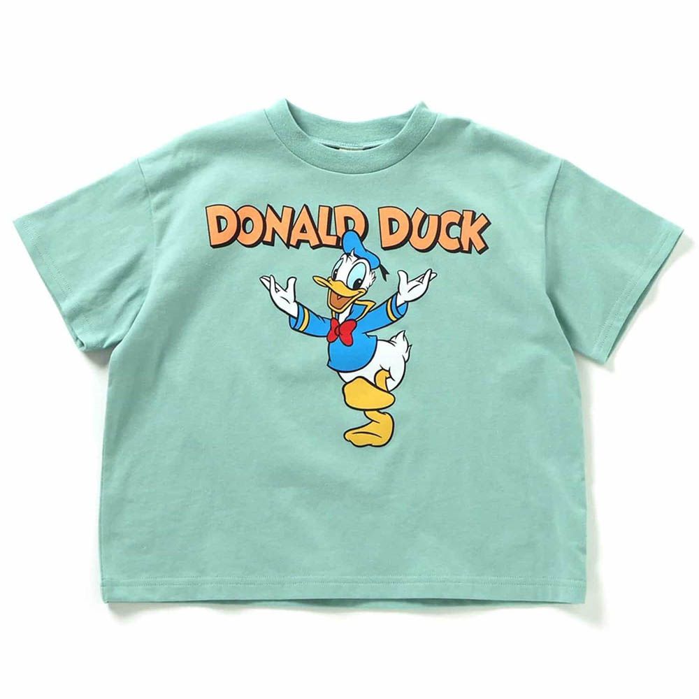 迪士尼限定 印花T恤-卡通人物唐老鴨-薄荷綠