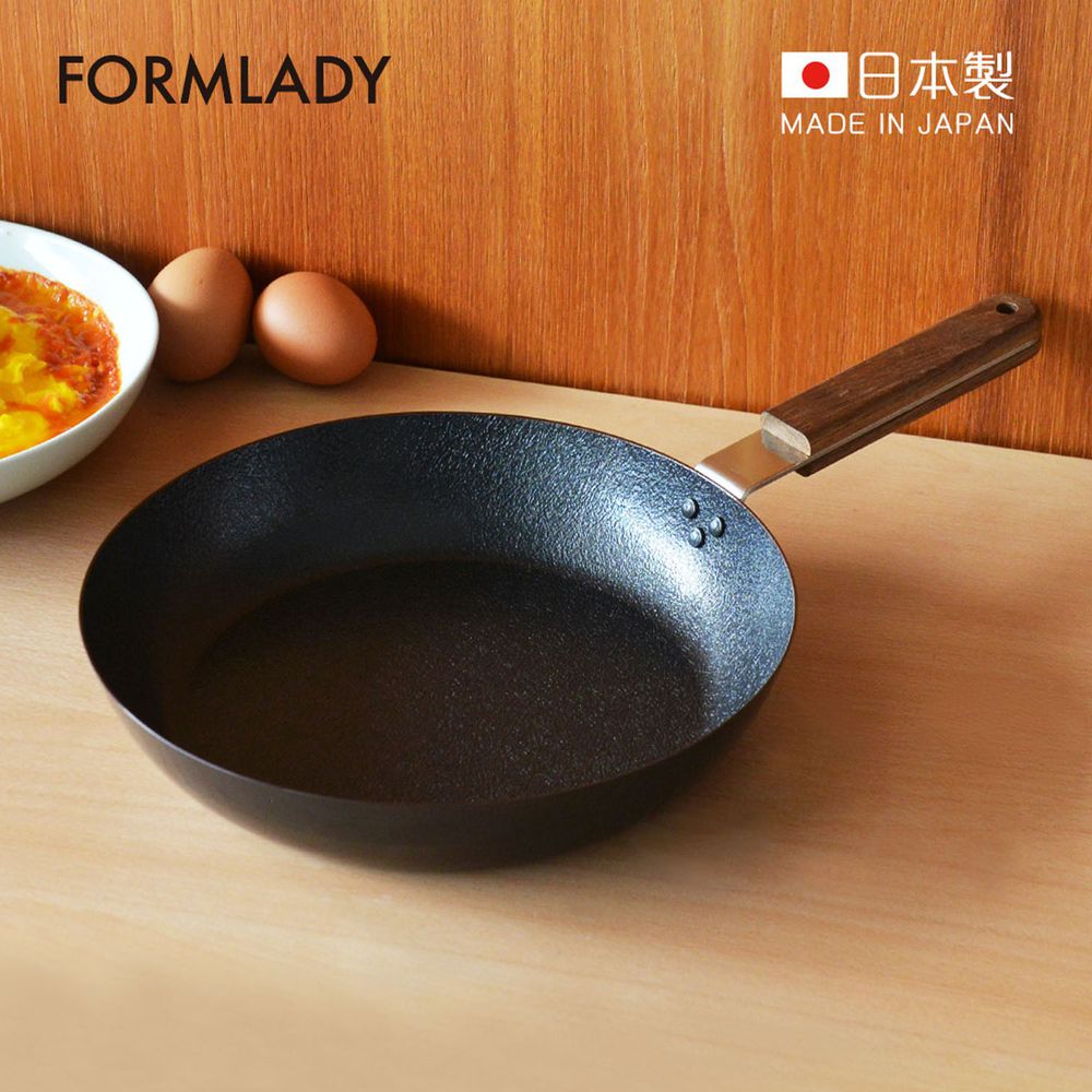 日本 FORMLADY - 小泉誠 ambai 日製原木柄平底鐵鍋-24cm