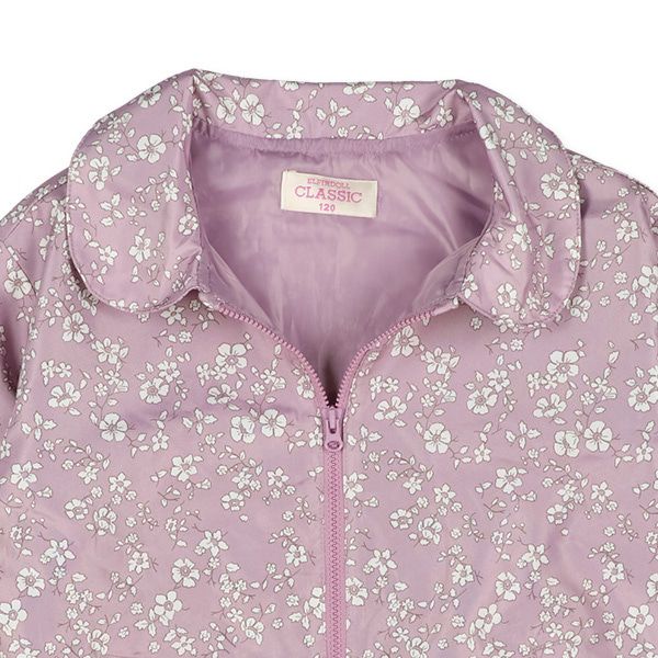 日本西松屋 - 百搭休閒薄外套-可愛碎花-粉紫