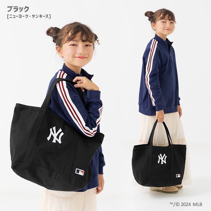 日本 Chil2 - MLB聯名 logo刺繡大容量托特包-洛杉磯道奇-海軍藍 (FREE)