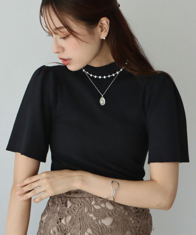 日本 BLUE EAST - 氣質羅紋針織上衣-綠