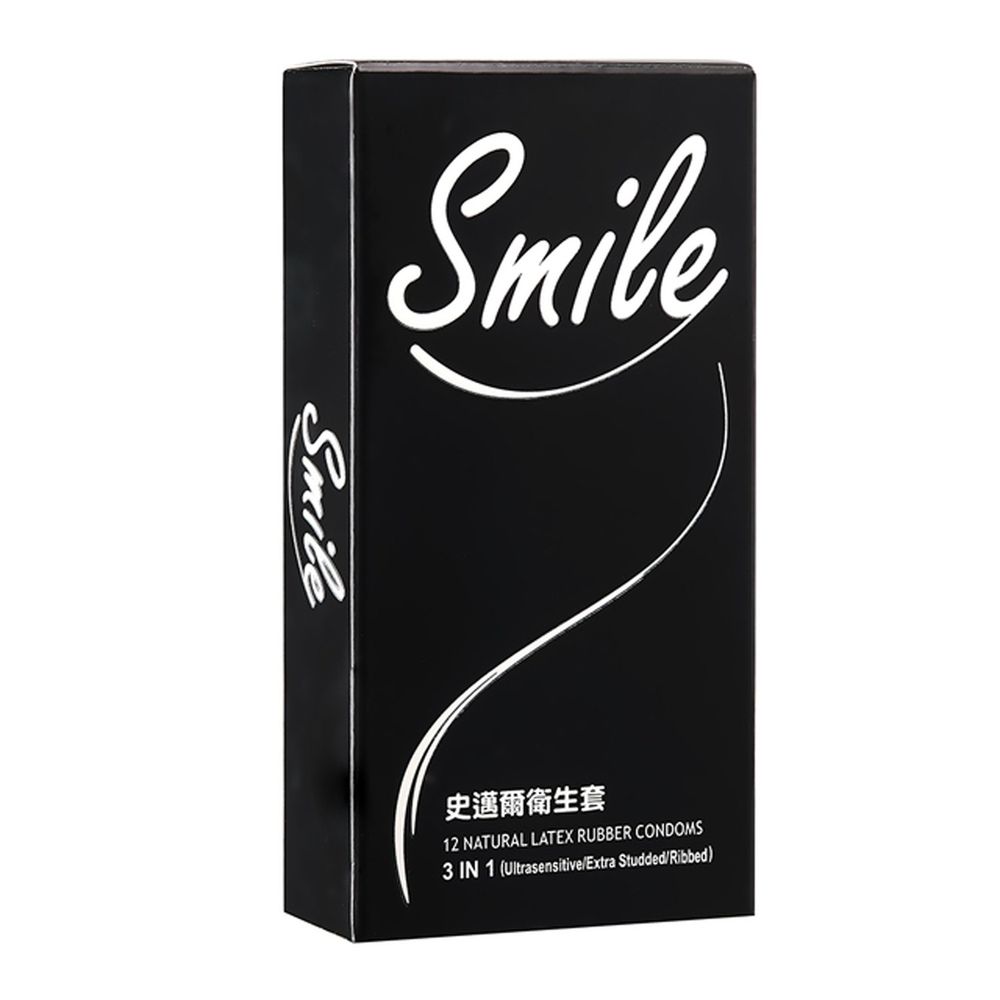 SMILE史邁爾 - 衛生套保險套-三合一特別款 (3x6.5x13cm)-12入/盒
