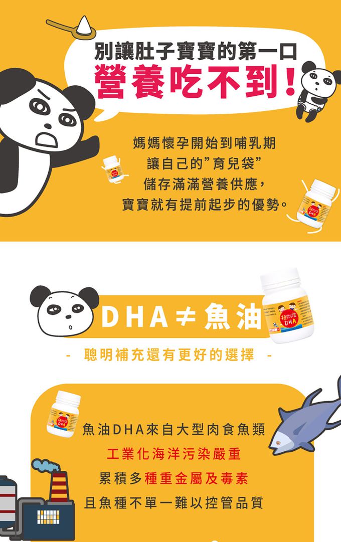 鑫耀生技Panda - 全方位補給-植物性DHA粉+綜合酵素營養粉-150g+300g