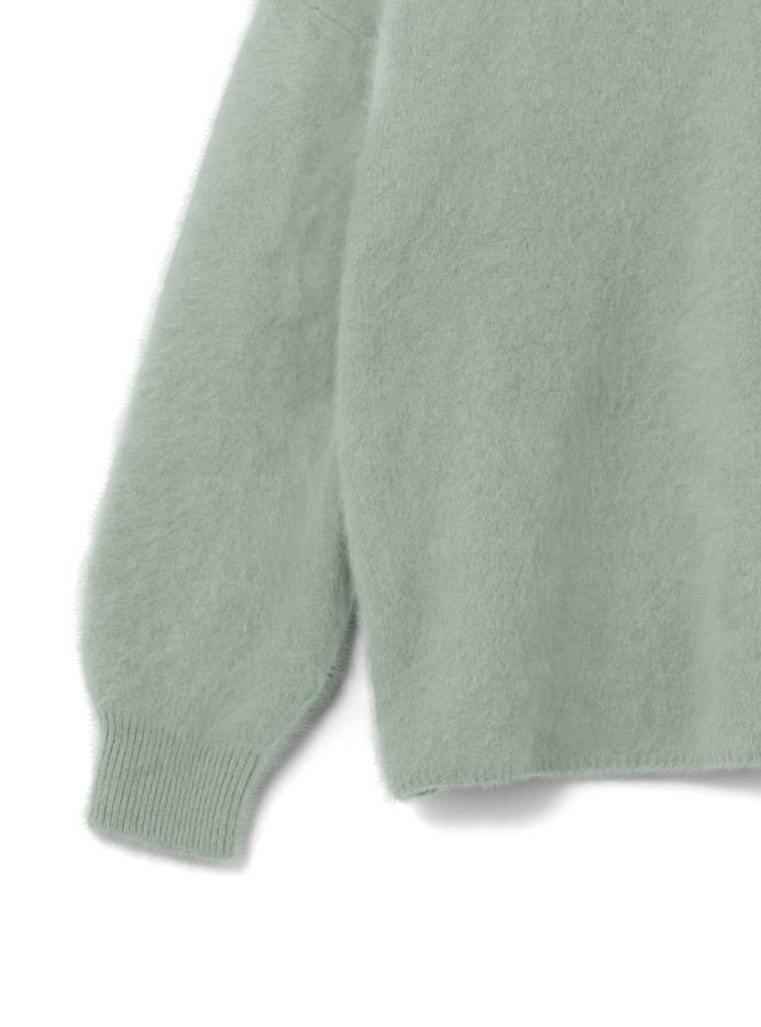 日本 GRL - 明星聯名款 柔軟刷毛V領毛衣-薄荷綠