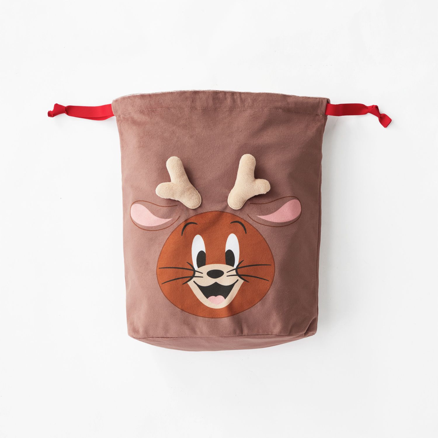 日本千趣會 - 聖誕風大尺寸抽繩禮物包-傑利鼠 (30 x 38cm)