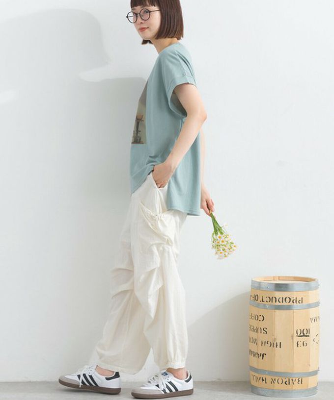 日本 Lupilien - 16支天竺棉 療癒印花法式袖上衣-貓咪的房間-淺棕