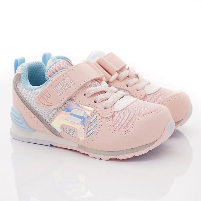 Moonstar日本月星 - HI系列休閒機能童鞋-MSC232384水蜜桃(中小童段)-機能運動鞋-水蜜桃