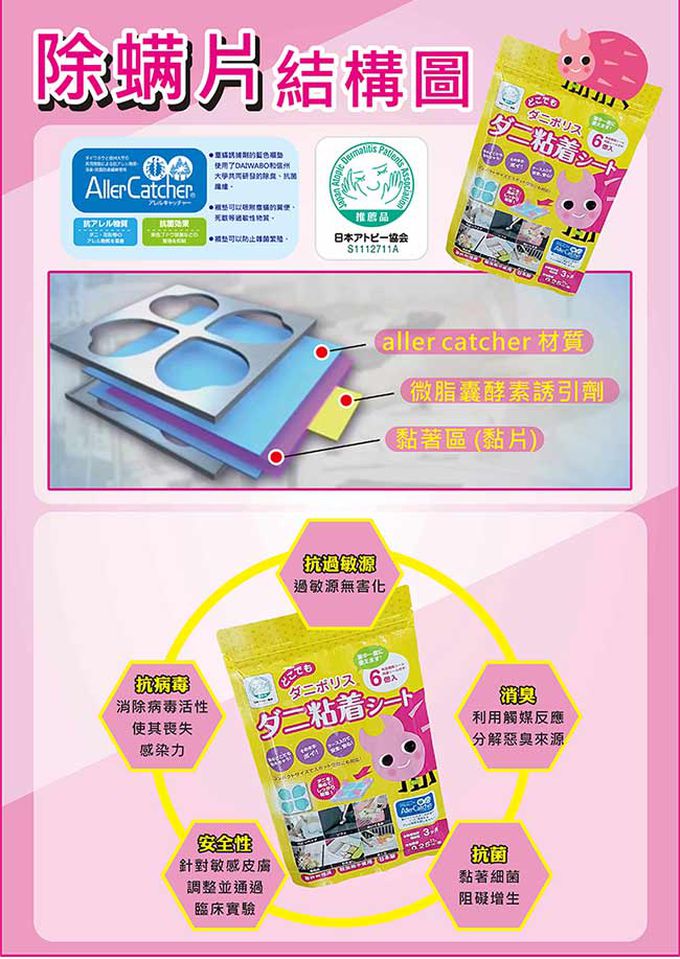 日本 沒螨家 - 【兩包組】塵蟎誘引去除劑6入/包