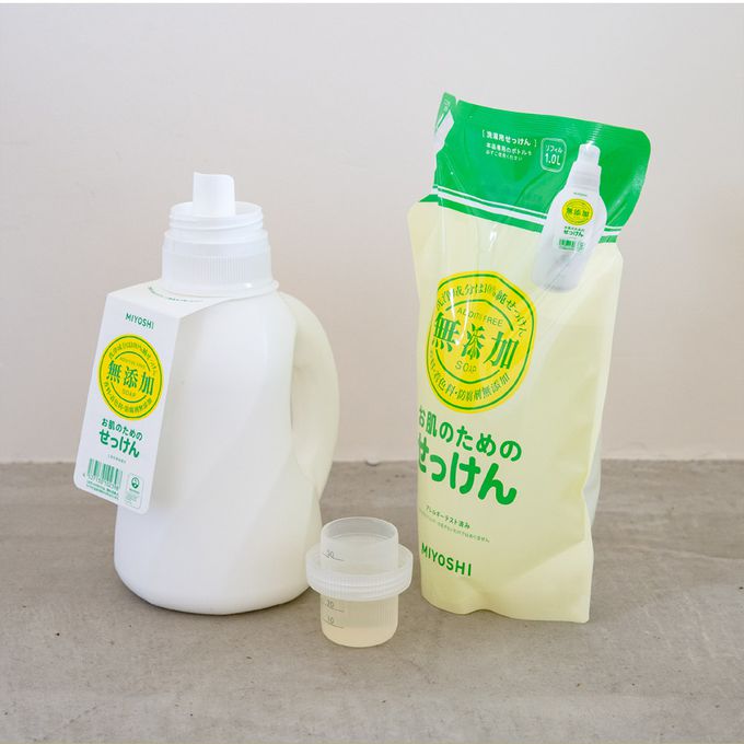 日本 MIYOSHI 無添加 - 無添加洗衣精補充包-1000ml