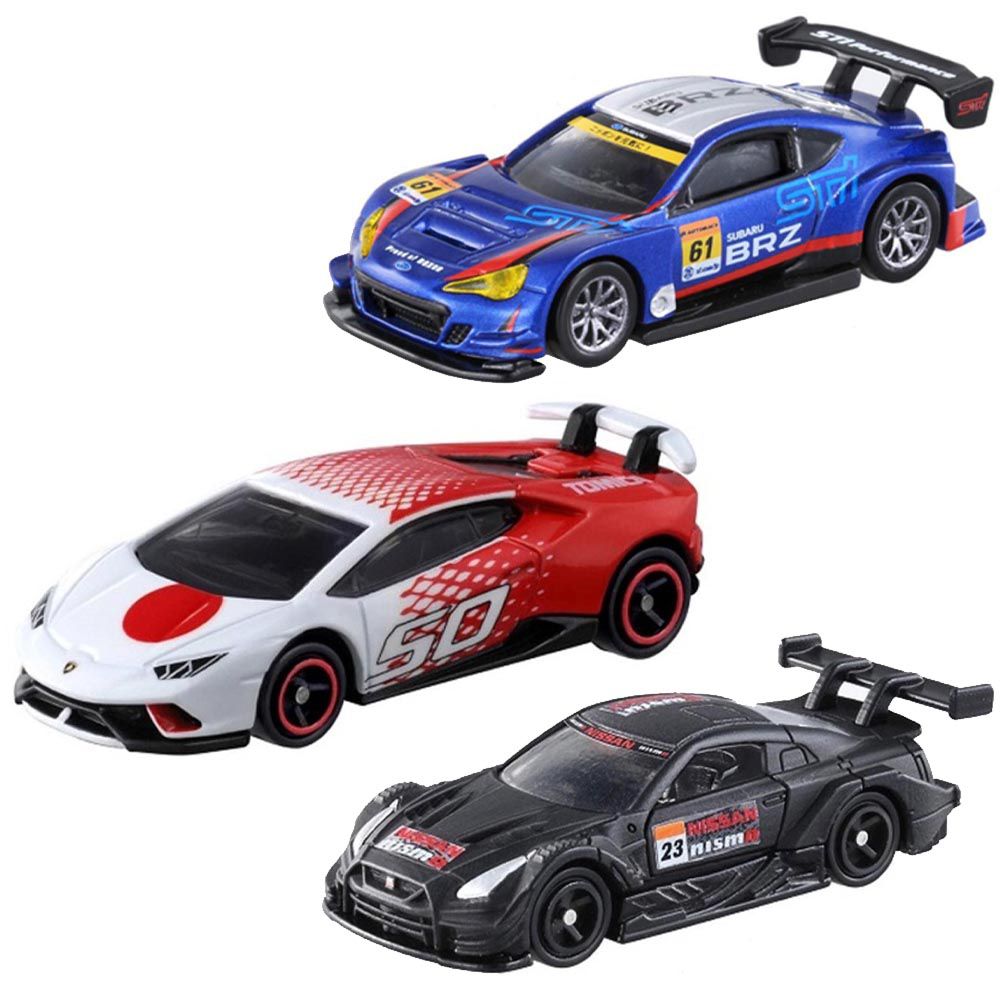 【人氣跑車三入組】TP18 速霸陸BRZ R&D跑車+日產GT-R NISMO GT500+藍寶堅尼 Huracan