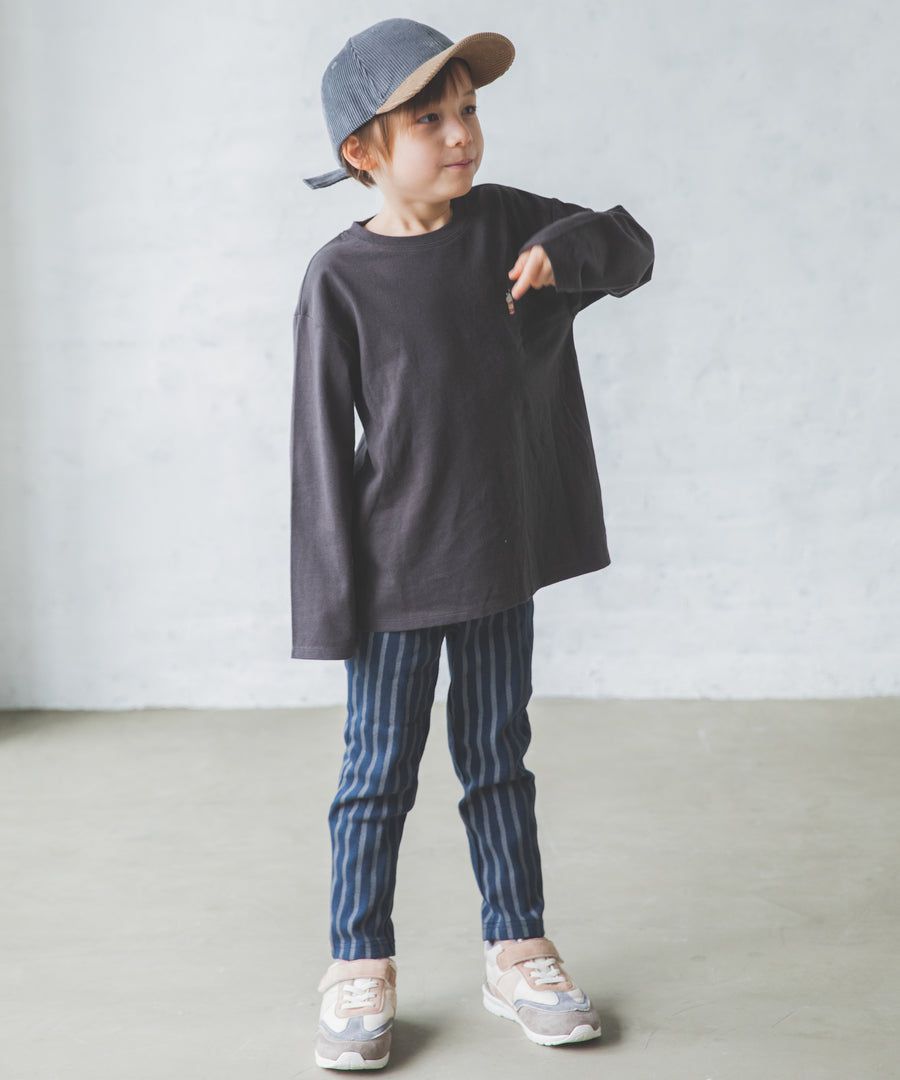 日本 PAIRMANON - 柔棉100% 圓領薄長袖上衣-刺繡美式漢堡-軍綠