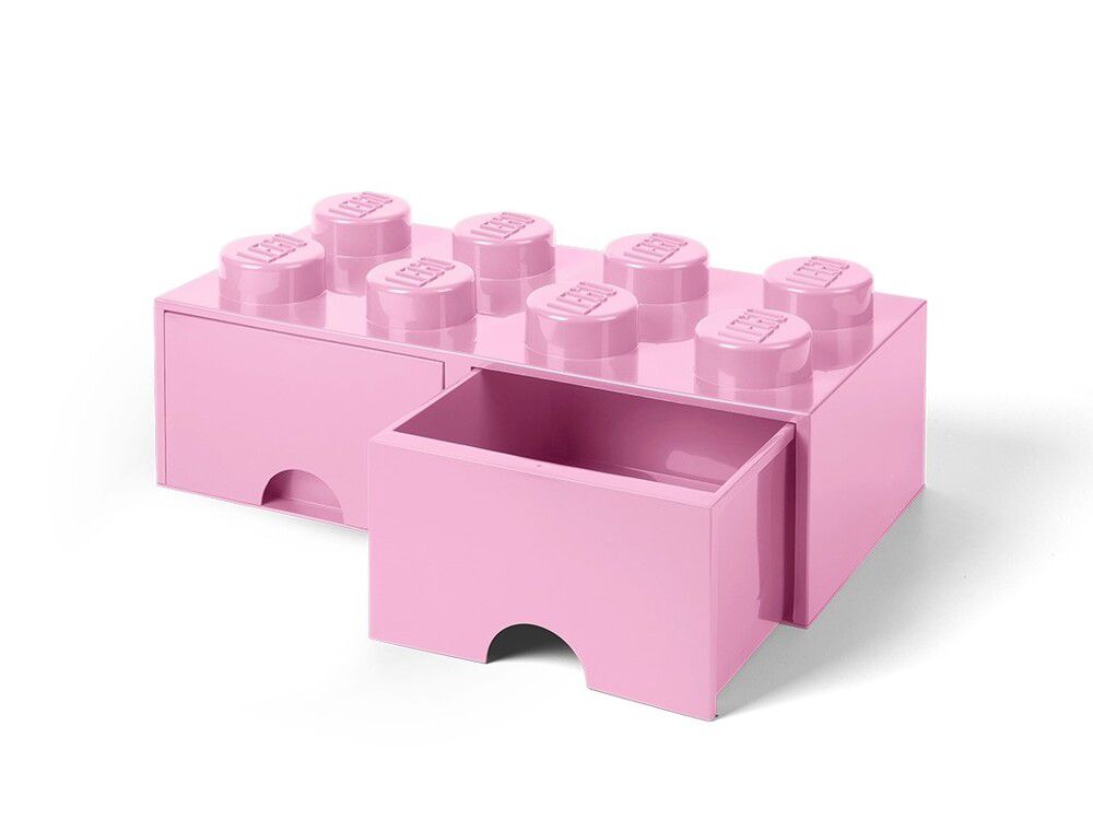 樂高 LEGO® 八凸抽屜收納箱(多色可選) (水藍色)