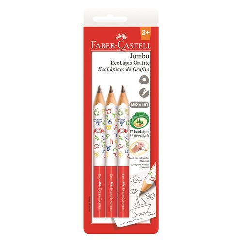 輝柏 FABER-CASTELL - 3/4學齡大三角鉛筆(3入裝) -3歲