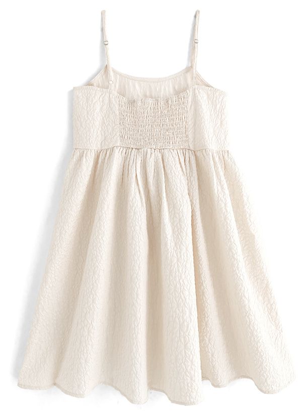 日本 GRL - 甜美泡泡布吊帶背心裙-黑 (F)