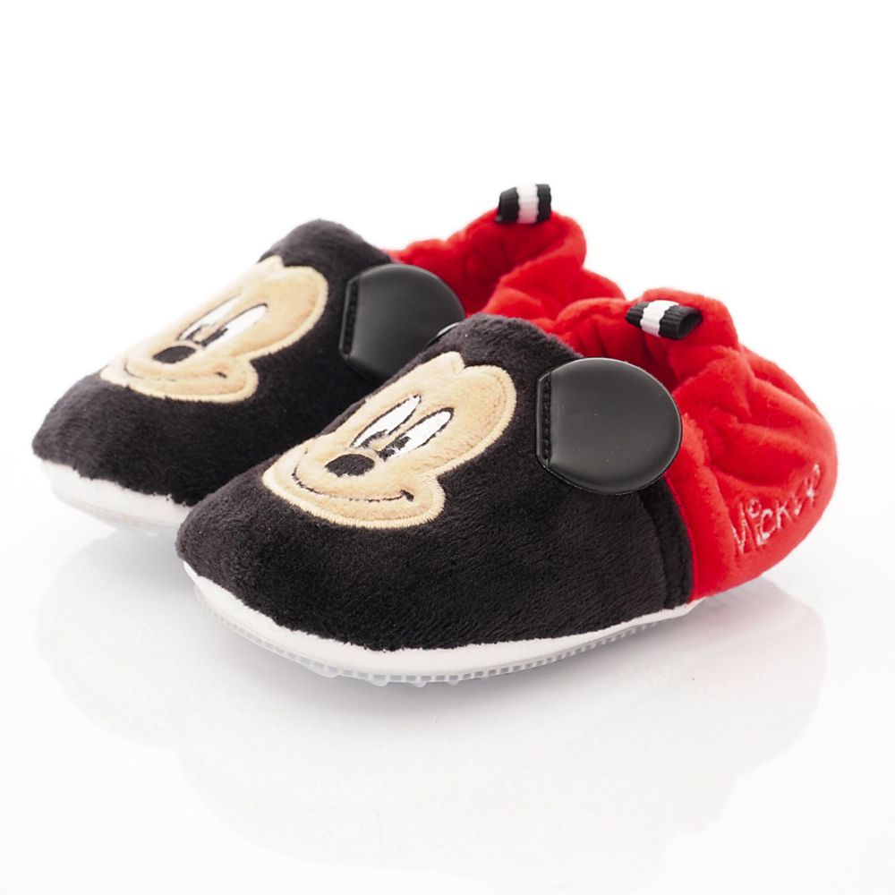 Disney 迪士尼 - 迪士尼童鞋-米奇電繡絨毛學步鞋款 (寶寶段)-黑紅
