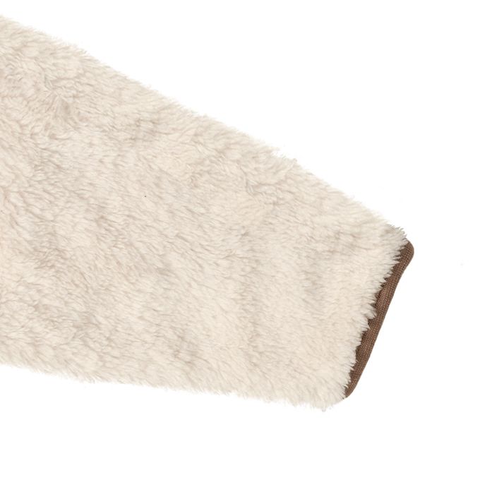 akachan honpo - 刷毛夾克-小貓口袋-象牙白色