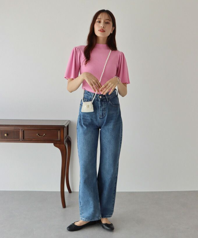 日本 BLUE EAST - 氣質羅紋針織上衣-綠