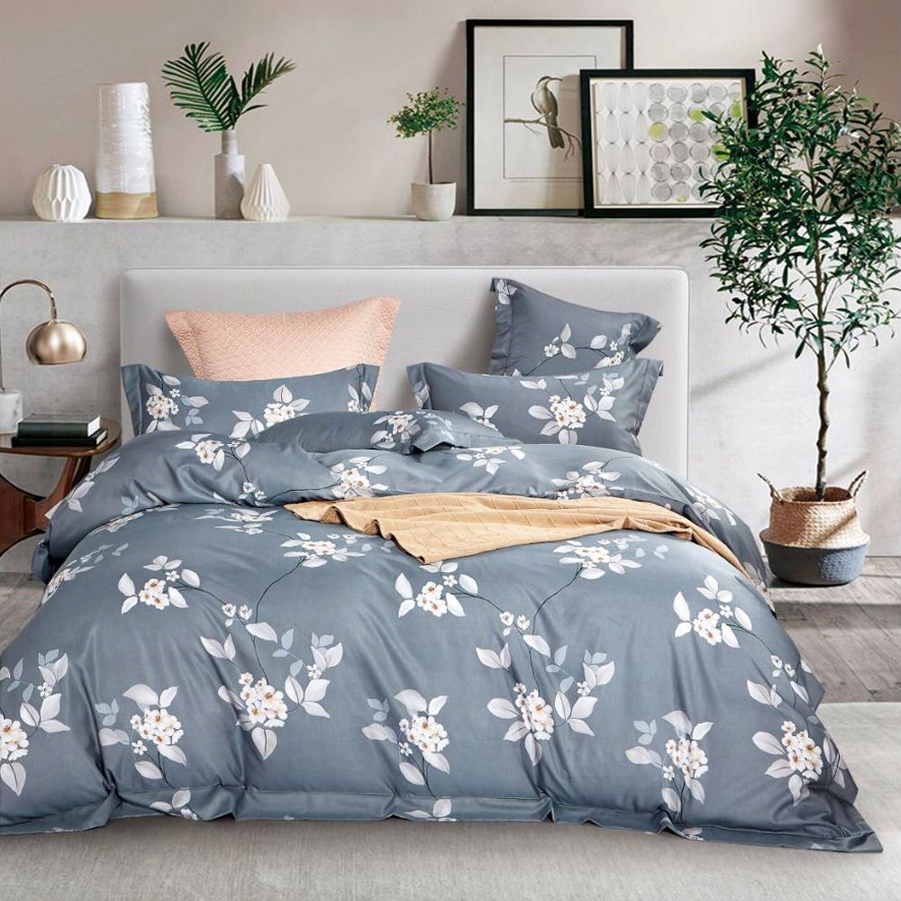 吸濕排汗天絲單人三件式床包鋪棉被套組-絮語-含床包+鋪棉兩用被套+枕套*1