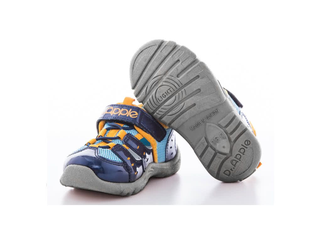 Dr. Apple - 機能童鞋-俐落大人風舒適透氣童鞋-藍