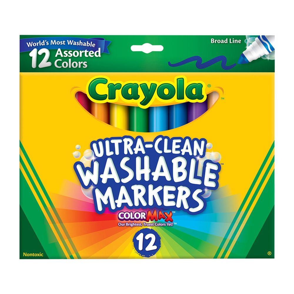Crayola繪兒樂 - 可水洗粗頭彩色筆12色
