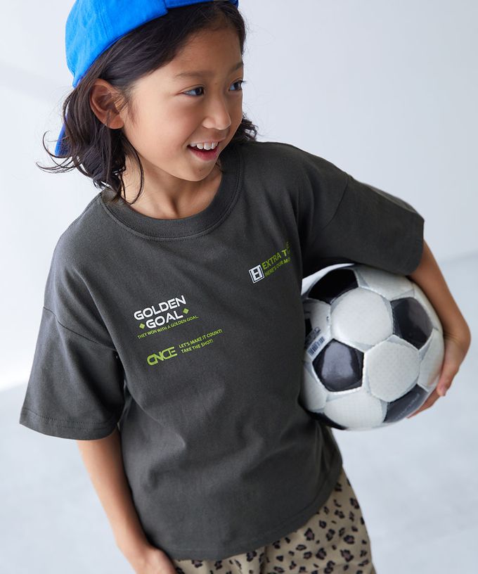 日本 devirock - 純棉定番短袖上衣-奇異果切片-米白