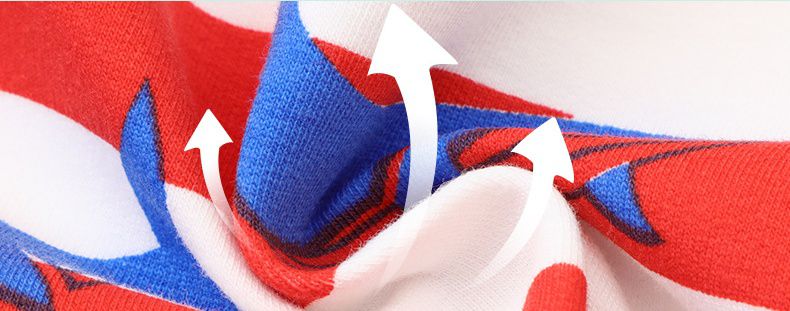 Jumping meters - 連帽棉質長袖連身大學T-遨遊藍鯨-紅+白