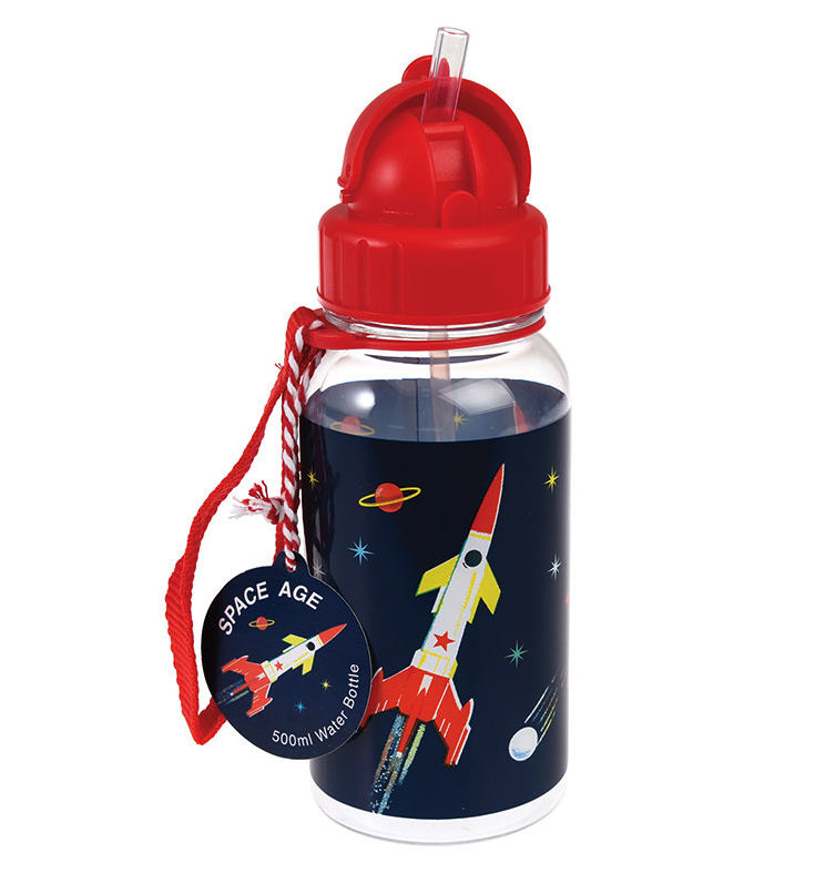 英國 Rex London - 兒童吸管水瓶-太空梭(500ML)