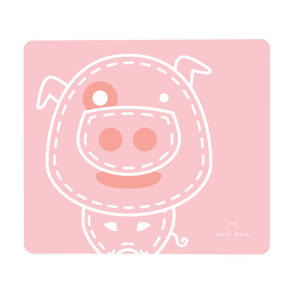 動物樂園矽膠餐墊-粉紅豬