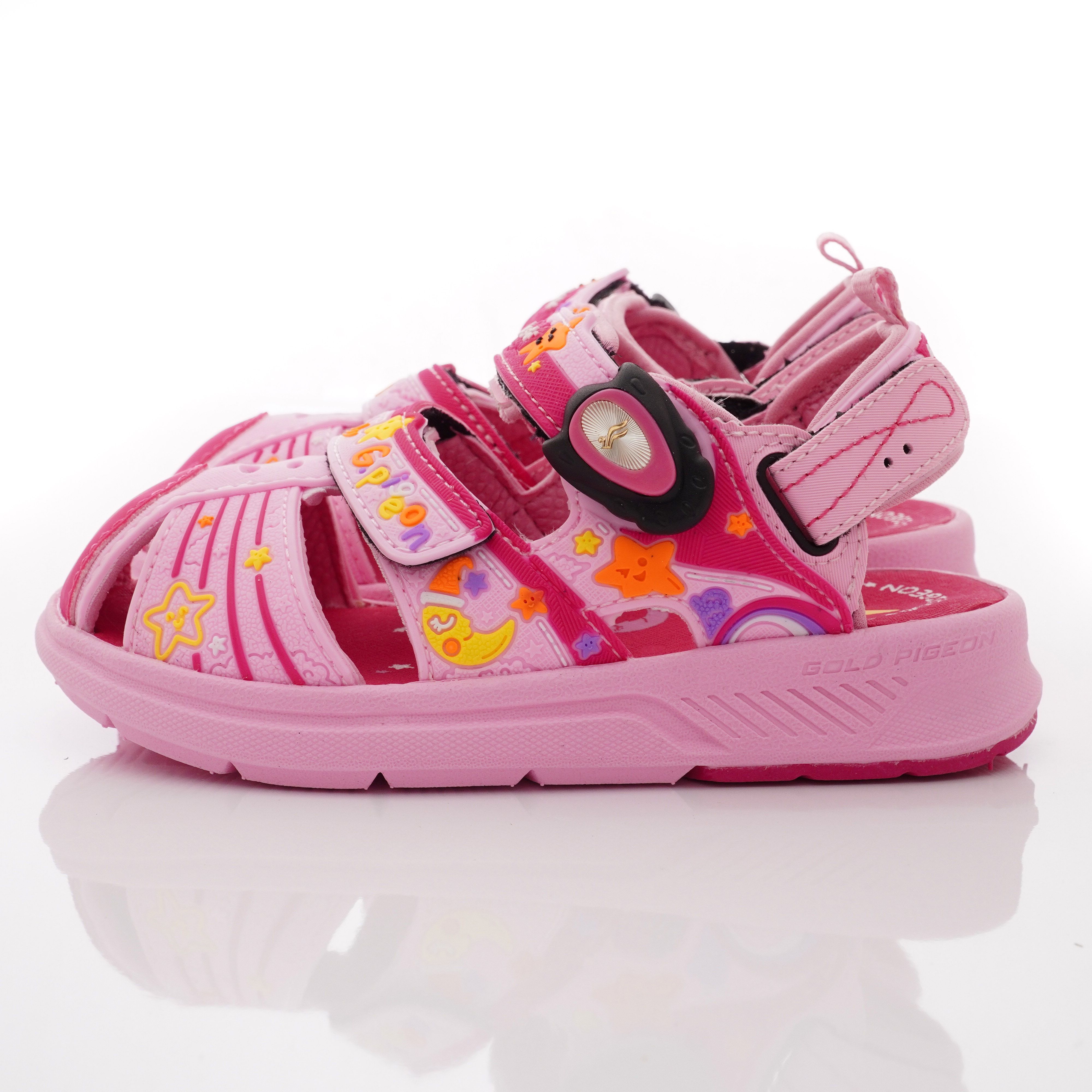 G.P - 護趾磁扣兩穿涼拖鞋款(中小童段)-粉