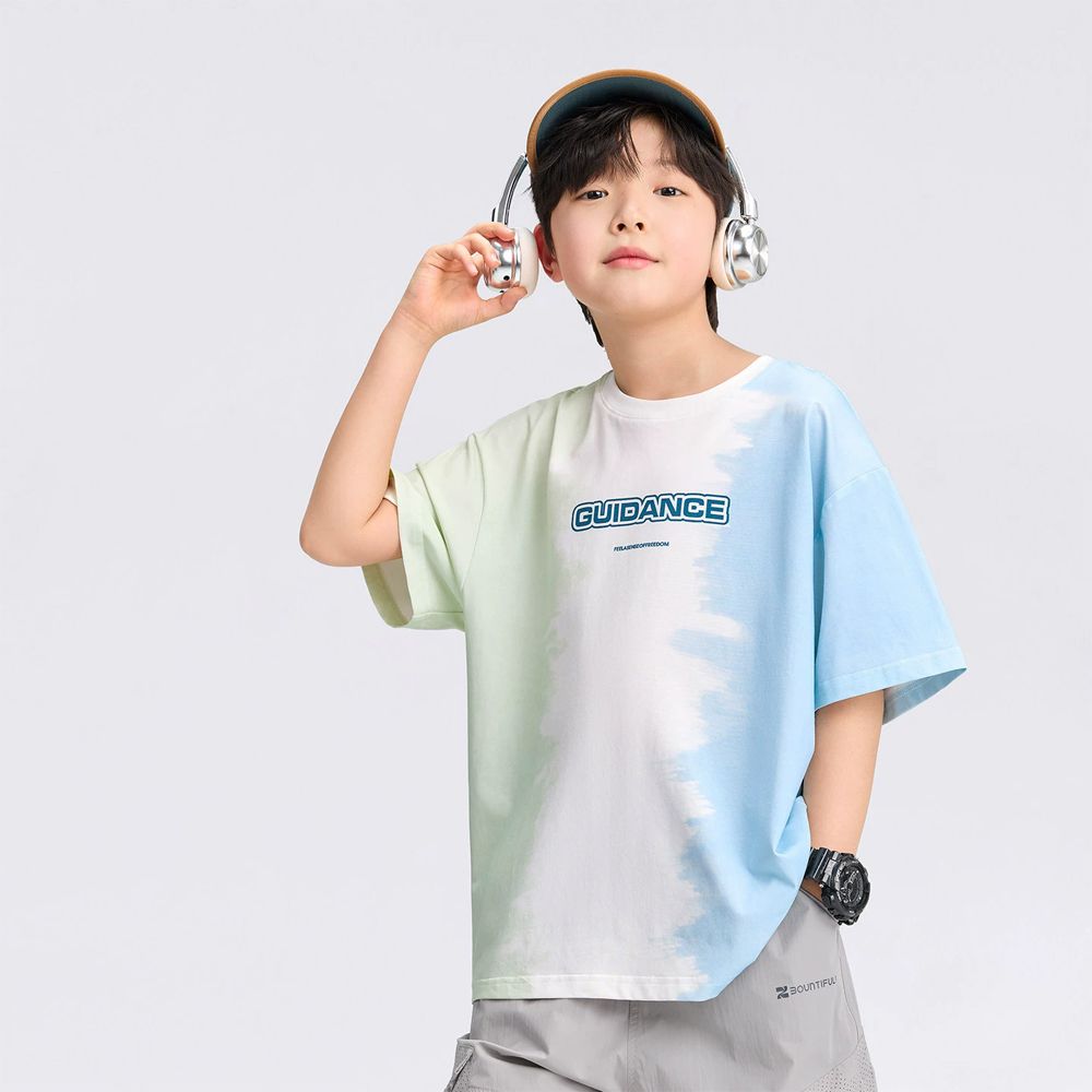 -3℃瞬間涼感短袖T-藍綠漸層