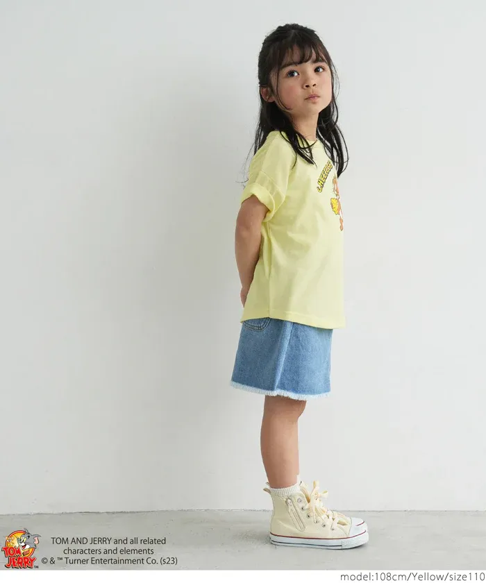 日本 COCA - 聯名款卡通印花短袖上衣-傑利鼠-淺藍