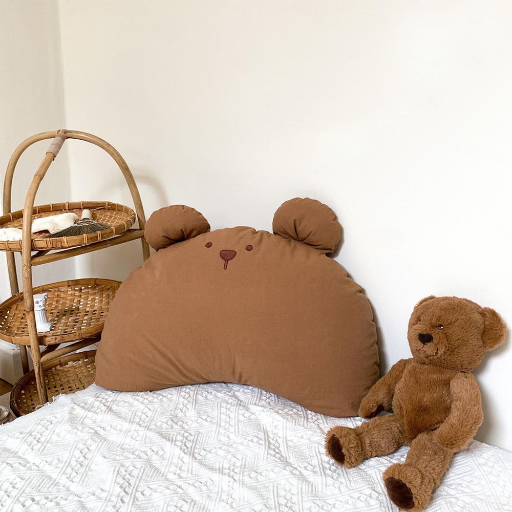 正韓Hello HiZoo - 純手工製動物造型純棉柔感兒童枕/防蟎枕/透氣枕/健康枕-Hi Bear 熊熊