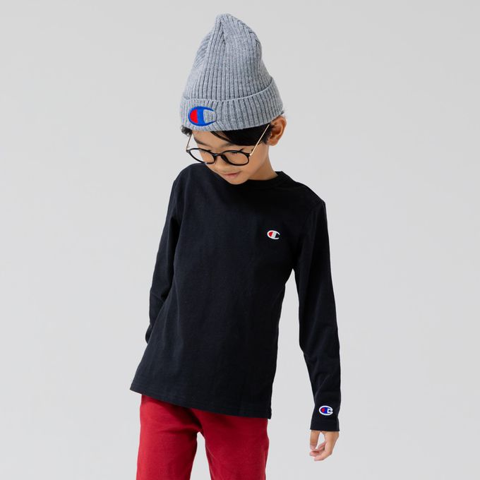 日本 Chil2 - Champion聯名 純棉長袖上衣-粉紅