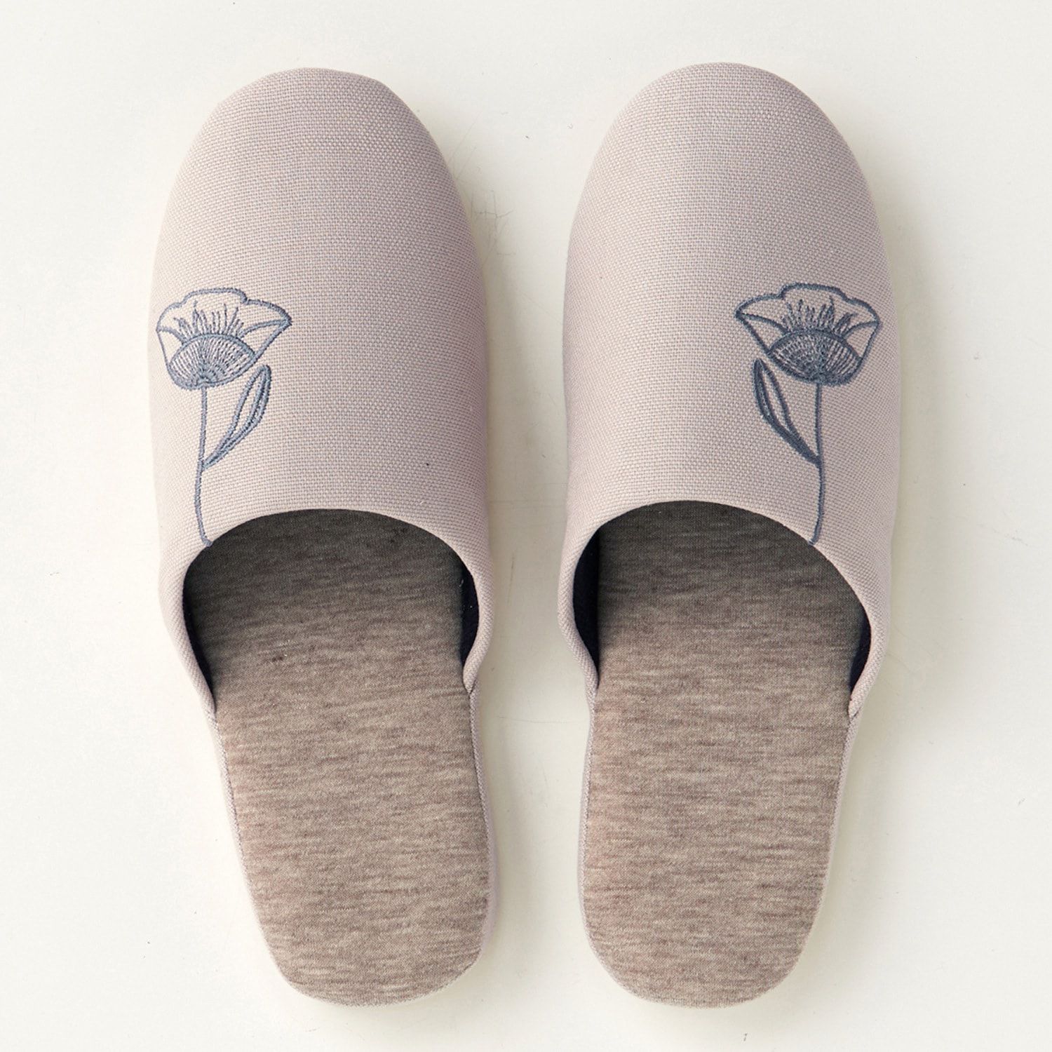 日本千趣會 - 可機洗 刺繡典雅室內拖-自然之樹-深藍