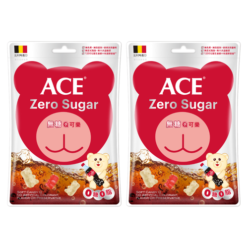 ACE - 無糖Q可樂軟糖隨手包44gX2袋
