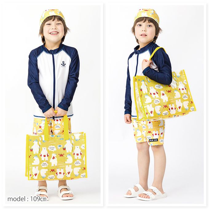 日本 ZOOLAND - 防水PVC手提袋/游泳包-施工車-綠色 (25x34cm)